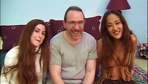Retro Amateur Threeway With Facialized Teens